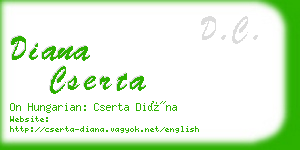 diana cserta business card